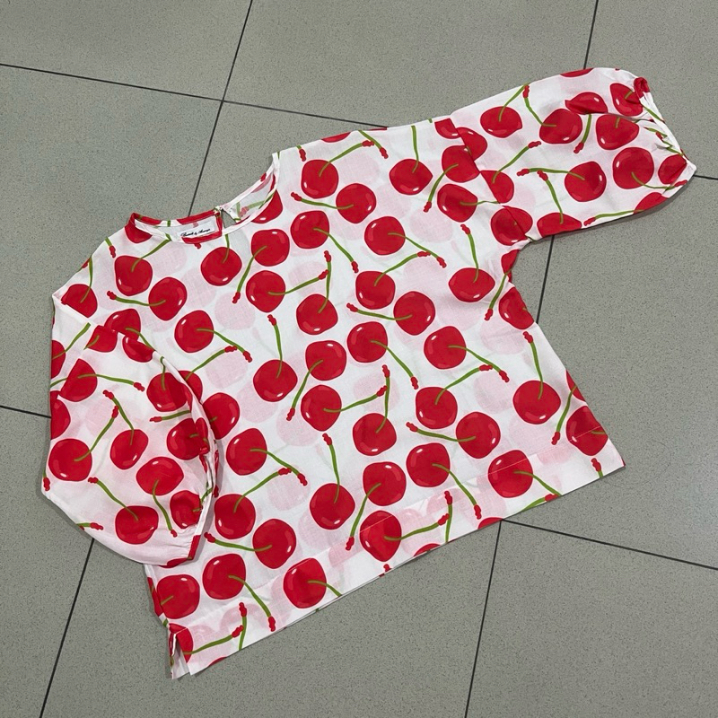ATASAN WANITA BLOUSE CHERRY LENGAN 7/8 BONUS BY ANANYA BKK