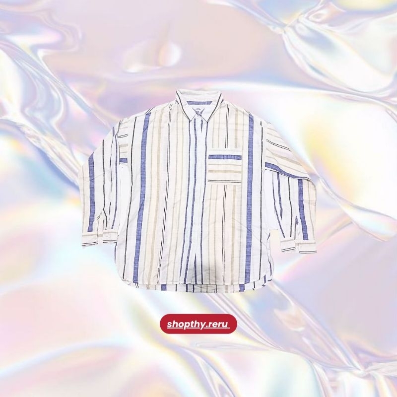 Preloved Kemeja Nevada Putih Garis