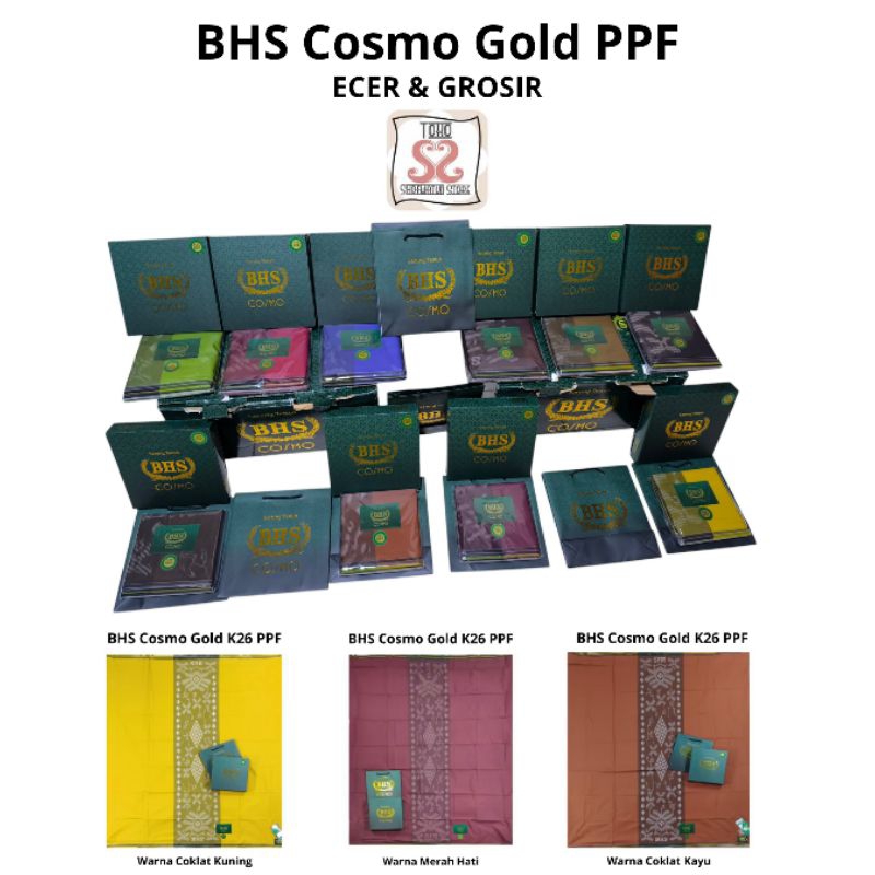 Grosir 10 pcs (1 dus) BHS Cosmo Gold Original Motif K26 PPF