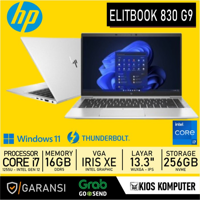 HP ELITEBOOK 830 G9 INTEL CORE I7 1255U 16GB MEMORY 256GB SSD NVME 13.3 INCH WUXGA W10 FINGERPRINT T