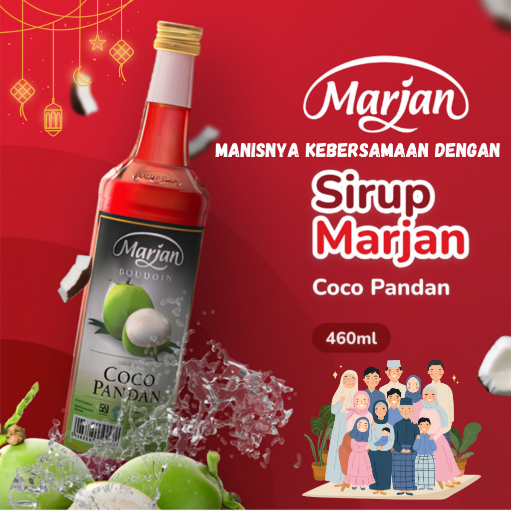 

Marjan Cocopandan 460ml, Marjan Melon 460ml, Sirup Marjan 460ml, Sirup Marjan Rasa Cocopandan