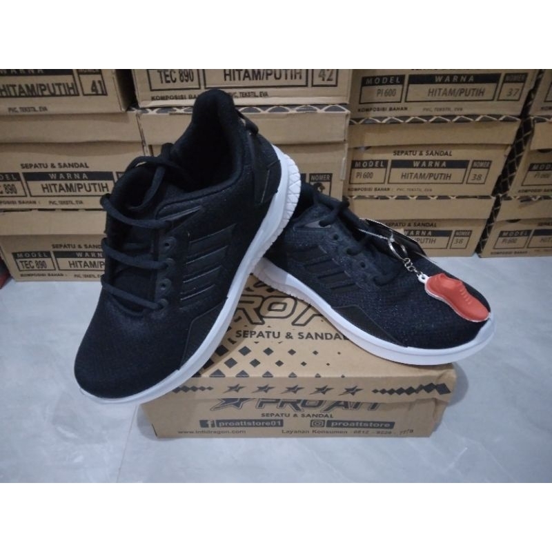 sepatu anak sekolah Pro ATT PI 600,hitam/putih,Original,100%