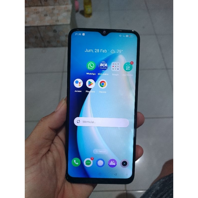 lcd realme c25s ORI copotan minus whitspot