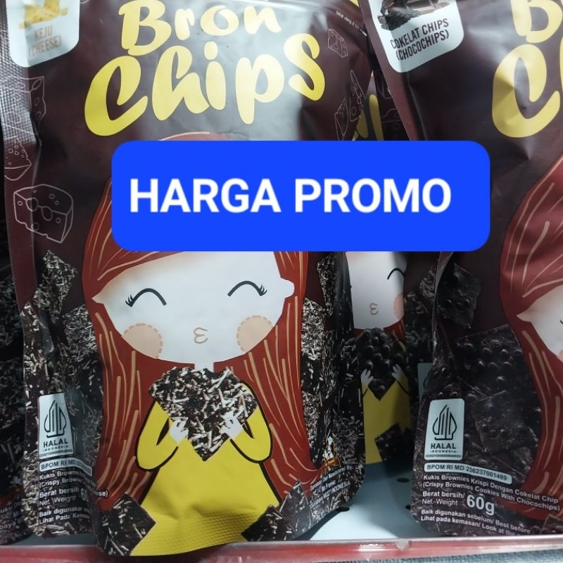 

BRON CHIPS COKLAT & KEJU 60 GRAM BROWNIES DIKIRIM RANDOM CRISPY HARGA PROMO