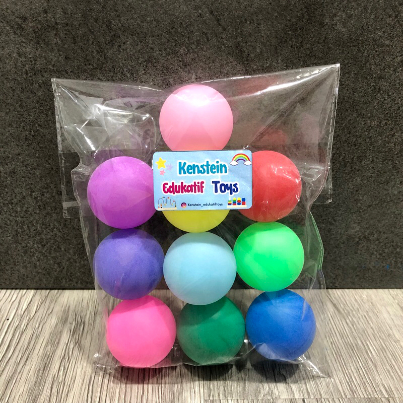 Bola Pingpong Anak warna warni/Bola pantul/Bola warna warni