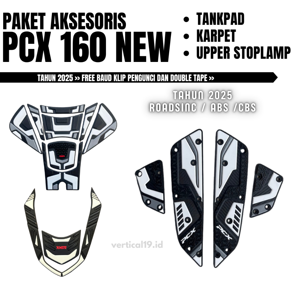 Paket Aksesoris Motor PCX 160 Tahun 2022 - 2025 Bahan Karet Terbaik