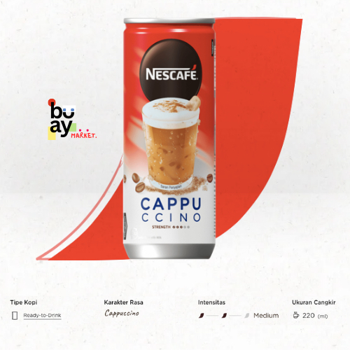 

NESCAFÉ Ready to Drink Ala Café Cappucino | Coffee Kaleng - Netto 220 mL