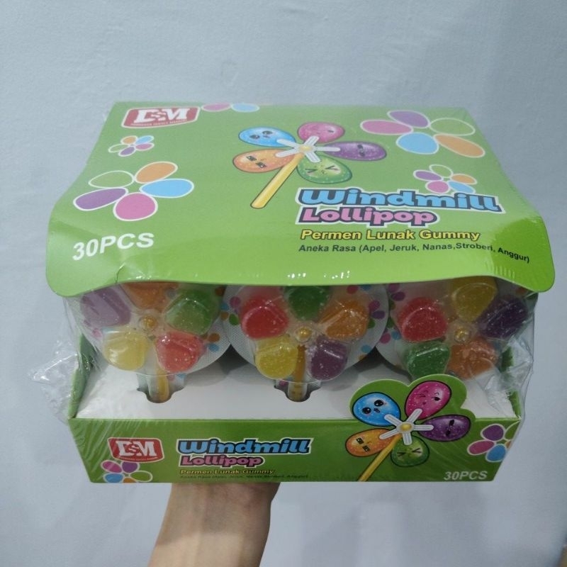 

(Isi 30pcs/box ) WINDMILL LOLLIPOP