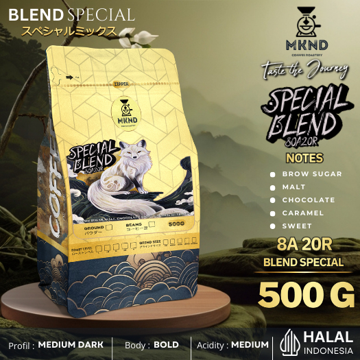 

MKND COFFEE ROASTERY - Special Blend 500gr Arabika 80% Robusta 20% | Cappuccino | Medium Dark | Espersso | White Coffee | Crema Coffee