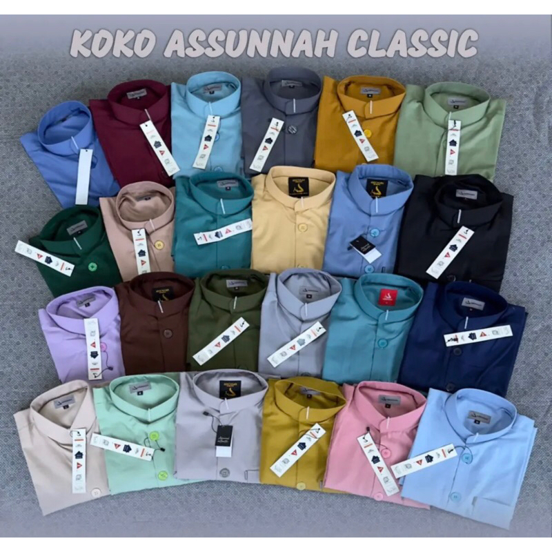 Baju koko assunnah classic | Baju koko assunnah | Baju koko muslim | Baju koko lengan panjang | Baju