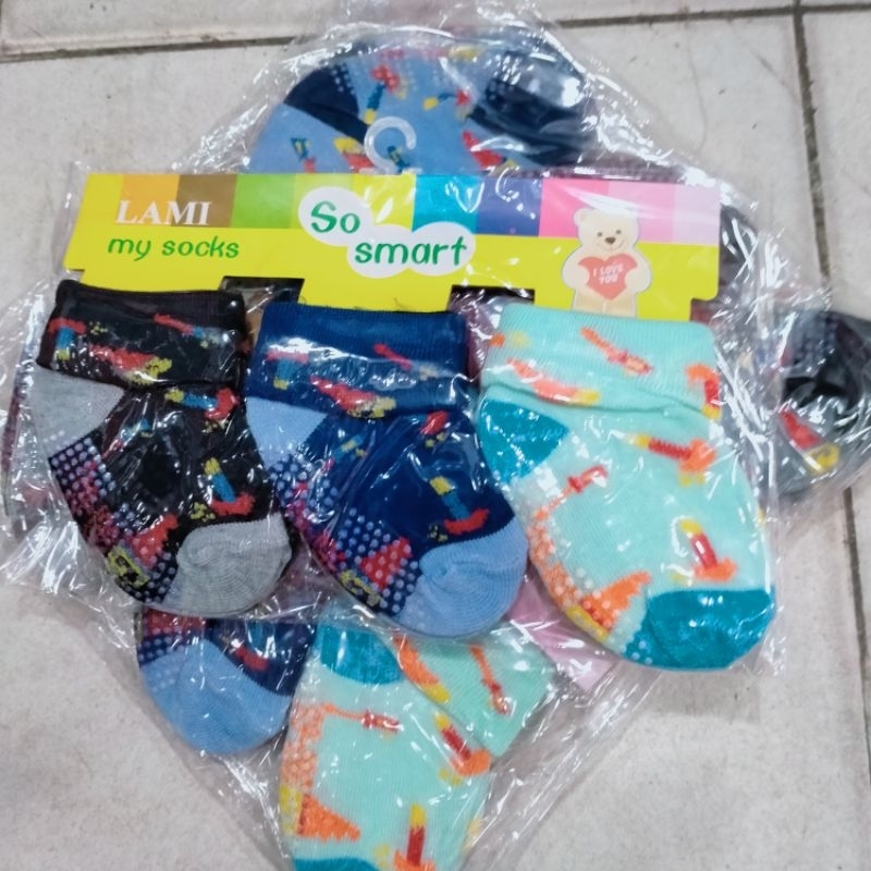12 Pasang Kaos Kaki Bayi Anti Slip | Grosir Kaos Kaki Bayi | Kaus Kaki Baby Anti Slip