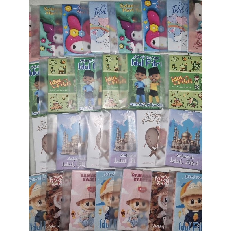 

AMPLOP ANGPAU LEBARAN IDUL FITRI LABUBU SANRIO UPIN IPIN CINNAMOROLL