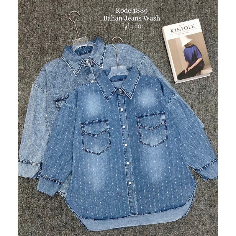 kemeja Jeans blink blink