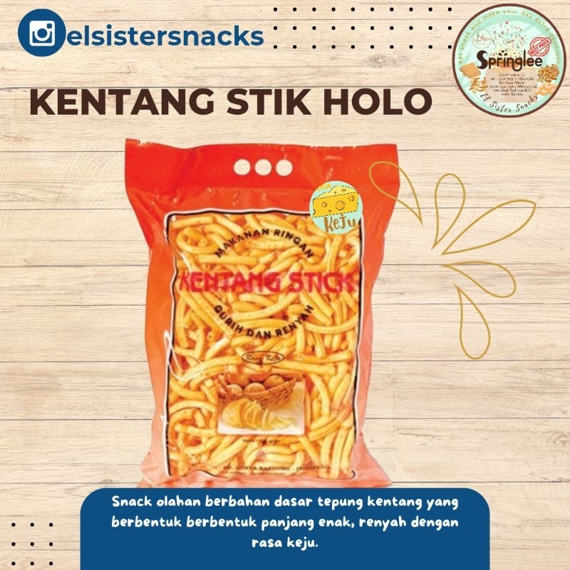 

Snack Kentang stik holo kemasan 250gr Springlee Sarikaya Enak harga ter Murah Kiloan