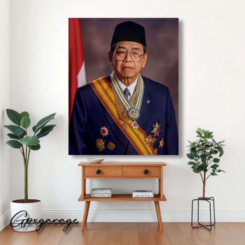 Gus Dur Cetak Lukisan poster Abdulrahman Wahid Gus Dur dekorasi rumah ruangan