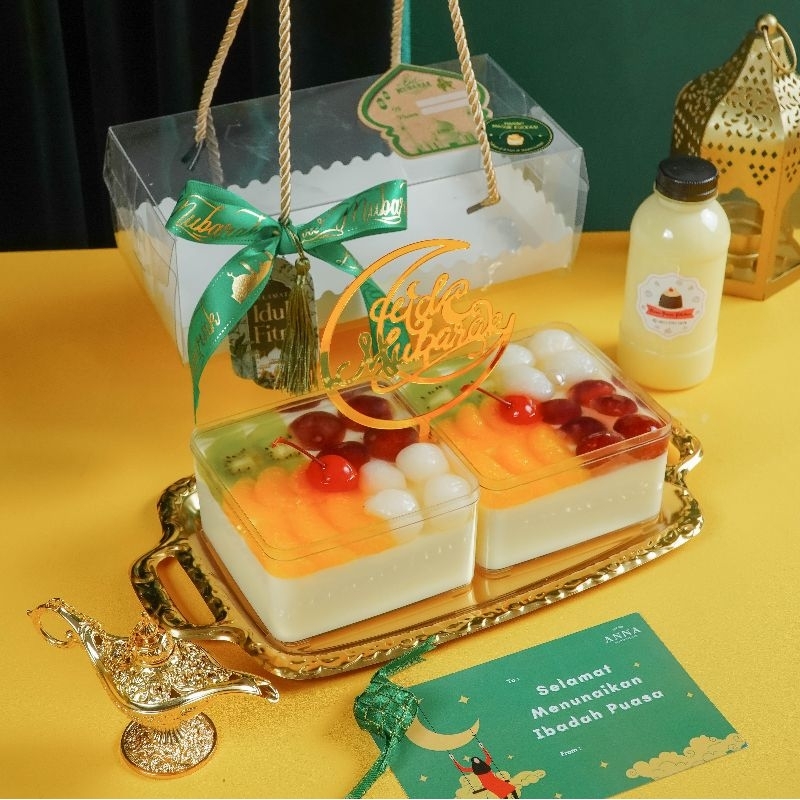 

Pudding Vanilla Box Of 2 Edisi Ramadhan / Hampers Pudding Idul Fitri / Vanilla Soft Pudding Lebaran / Fruits Pudding / Pudding Buah