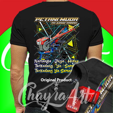 ChayraArt Baju Kaos Traktor Sawah Namanya Juga Hidup Terkadang Ya Sambat Terkadang ya Semangat Katun