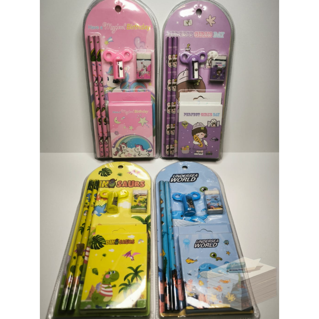 

Alat Tulis Set 5in1 Stationery Set Krayon pensil isi 5 pcs lucu