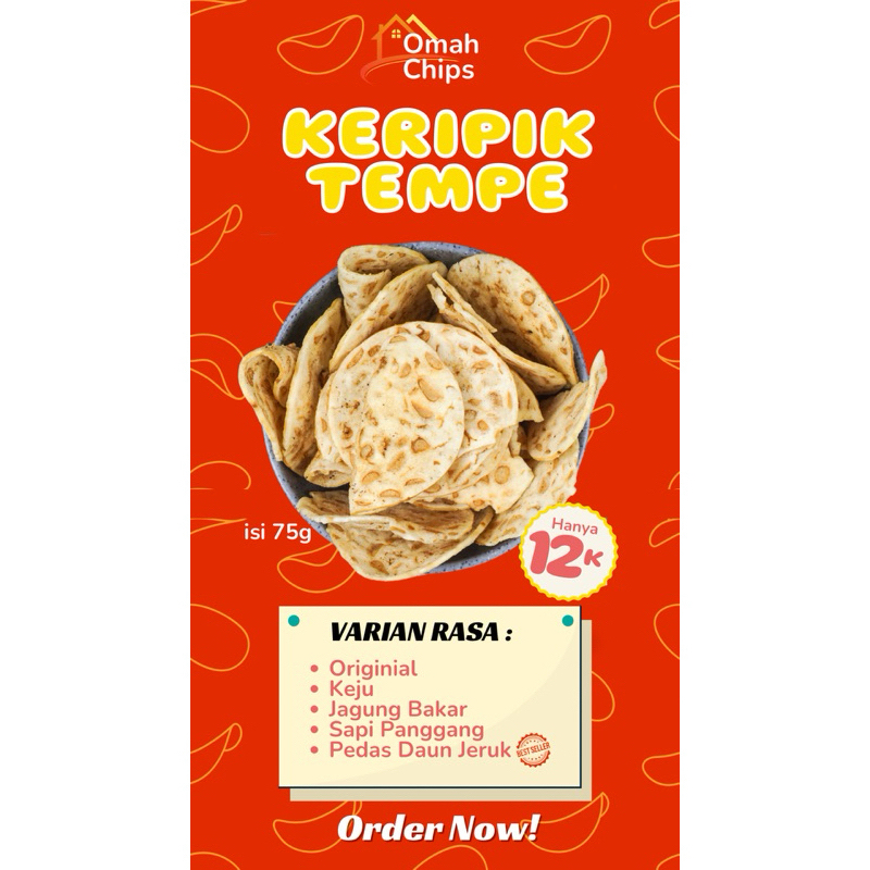 

KERIPIK TEMPE OMAH CHIPS (PO hanya 2hari)