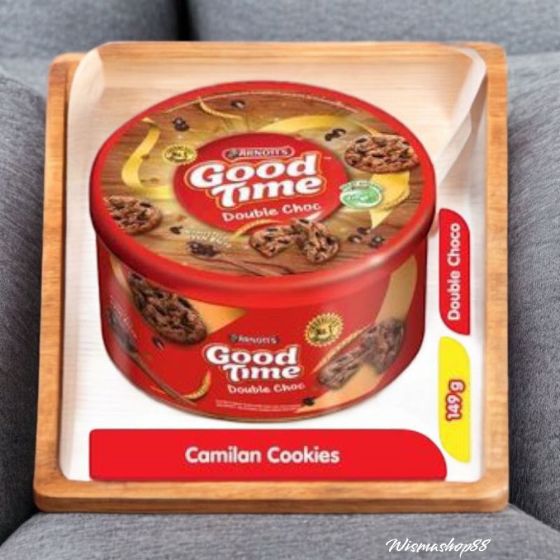 

GOOD TIME DOUBLE CHOC CAMILAN COOKIES 149 GRAM / KUE KALENG / KUE LEBARAN