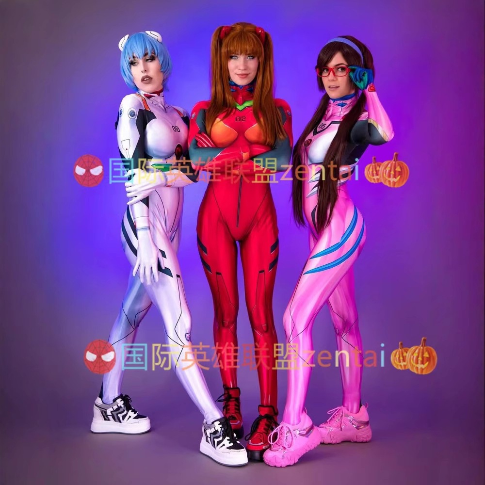 Kostum Cosplay Evangelion jumpsuit Daji Zero two Tonton kostum Import
