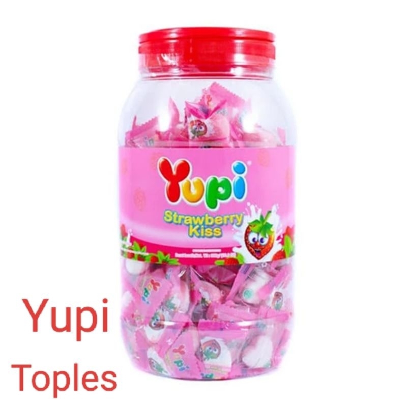 

Yupi Strawberry Kiss Kemasan Toples