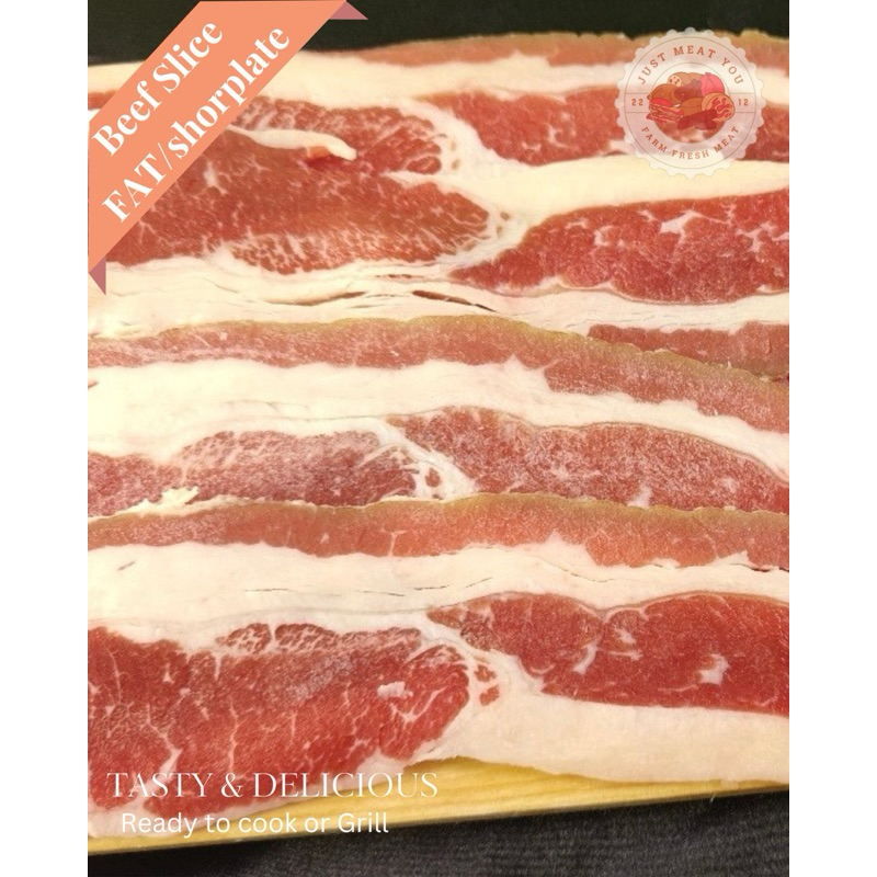 

READY STOCK !!! Beef Slice Shortplate / Shabu / Daging Slice / Daging Shabu