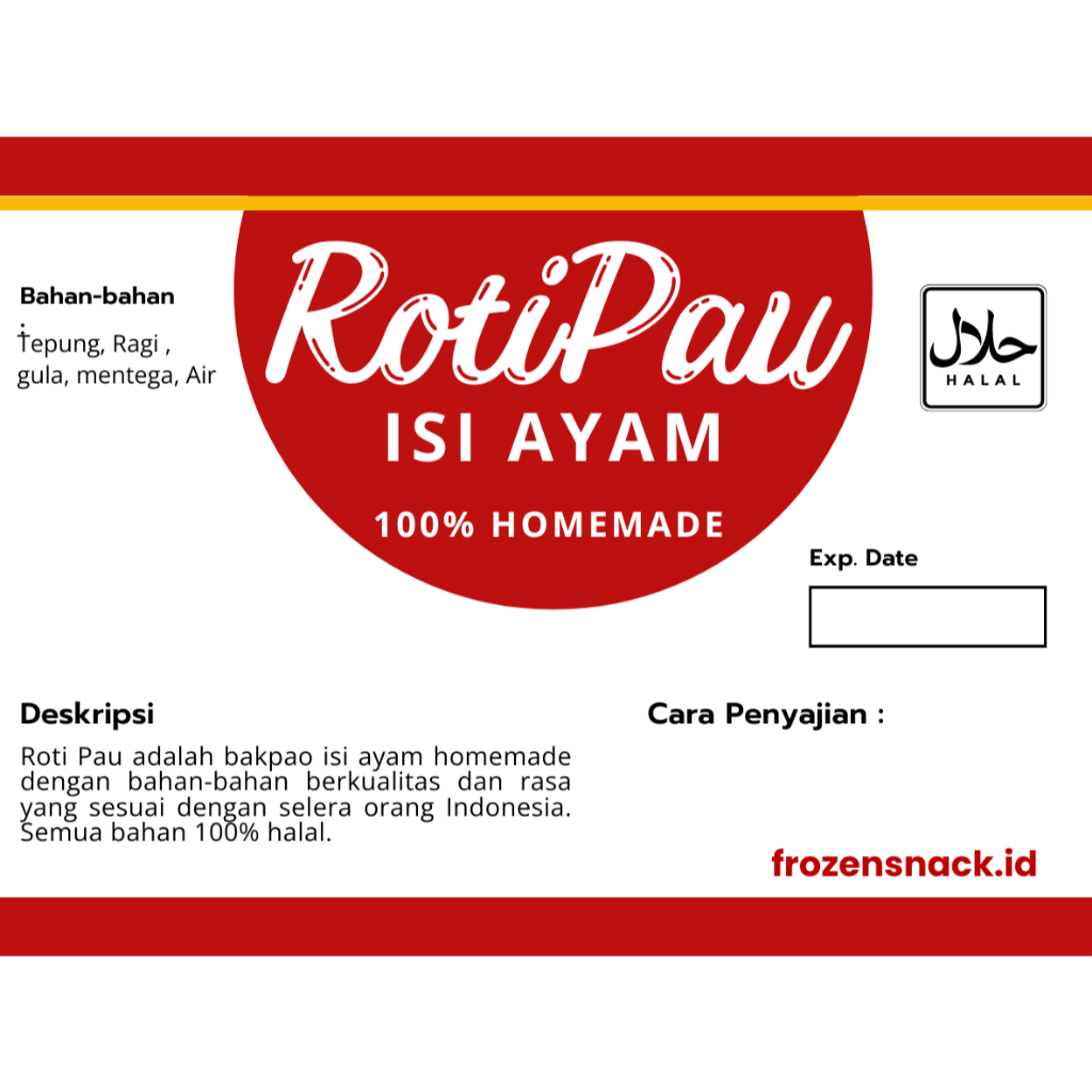 

ROTIPAU /BAKPAO ISI AYAM 8 PCS/PACK