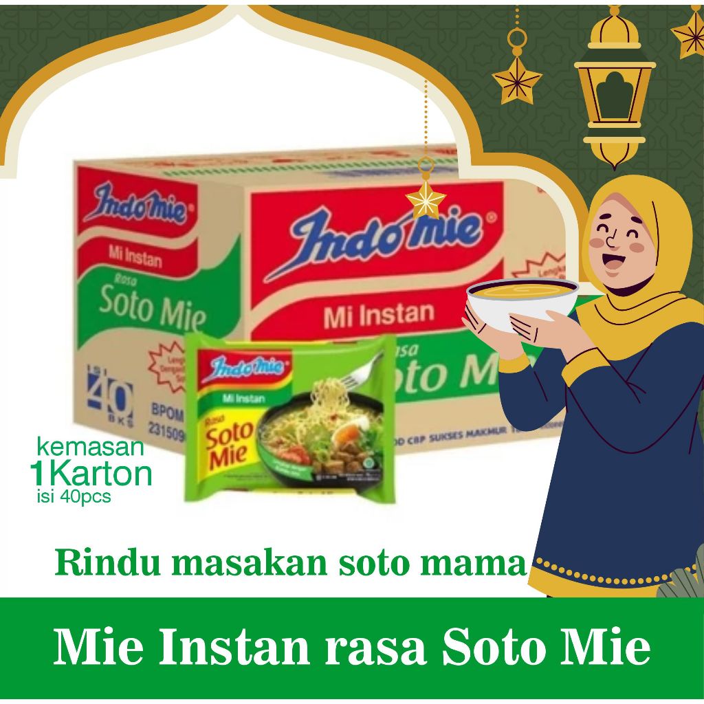 

Menu berbuka puasa yang instan - Indomie Rasa Soto 1Karton
