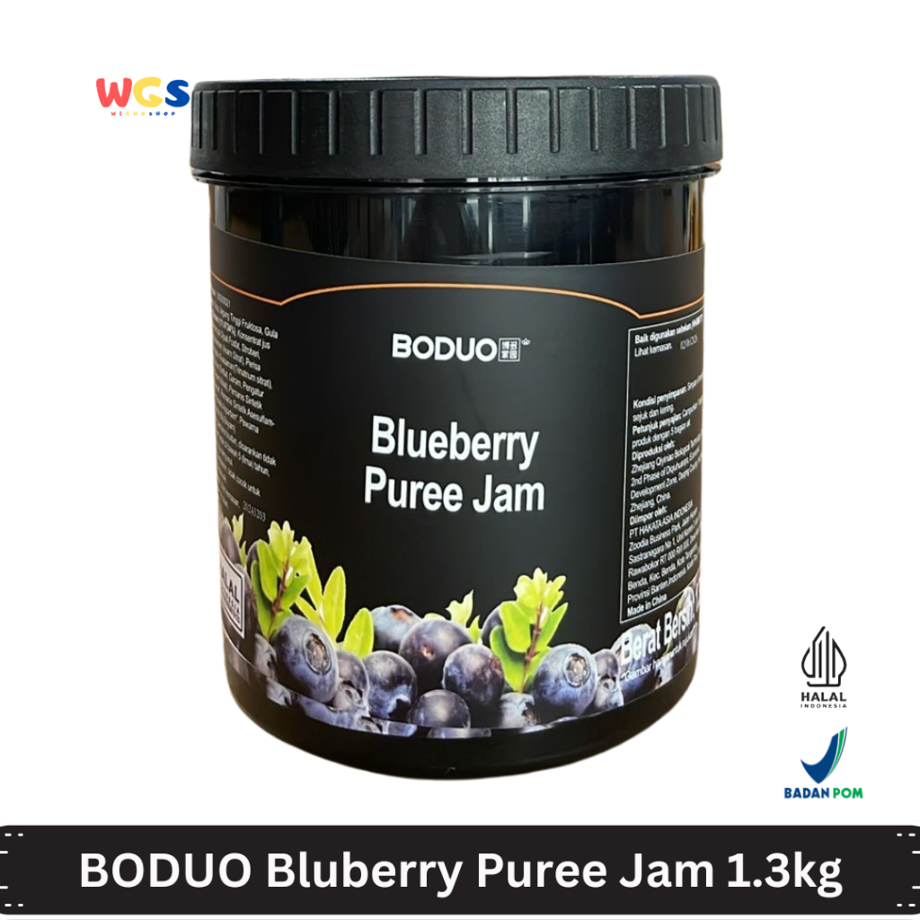 

BODUO Blueberry Puree Jam 1.3kg – Selai Blueberry Premium dengan Tekstur Lembut