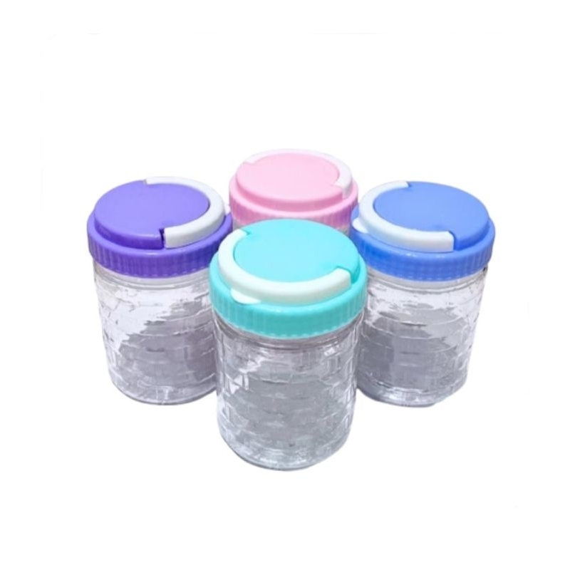 1pcs Toples Candy Motif Kotak Bening / Toples Plastik Tutup Warna Lucu Buat Kue Lebaran