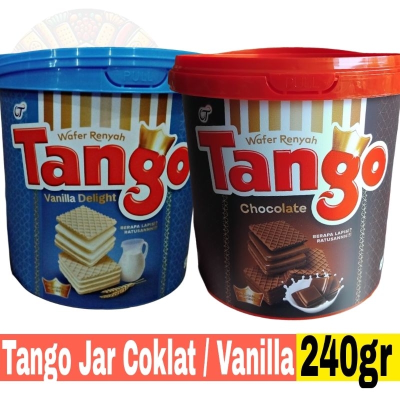 

Promo Lebaran Wafer Tango Jar Ember 240gr Coklat / Vanilla