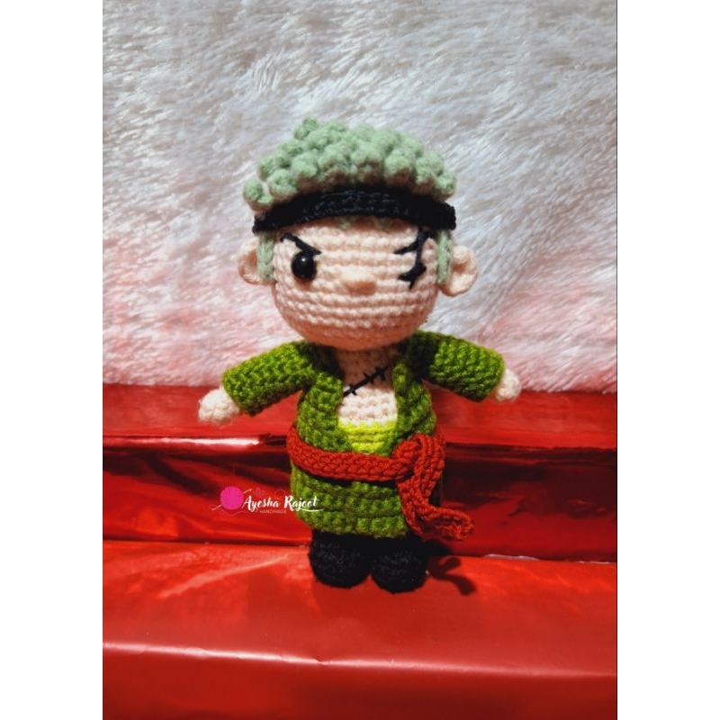 Boneka Zoro One Piece/Amigurumi Zoro One Piece/One Piece Series