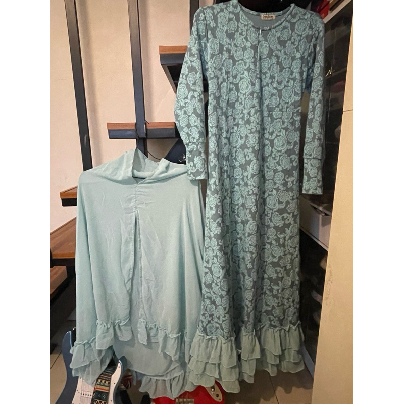 preloved set gamis khimar brandstore muslim by yuna