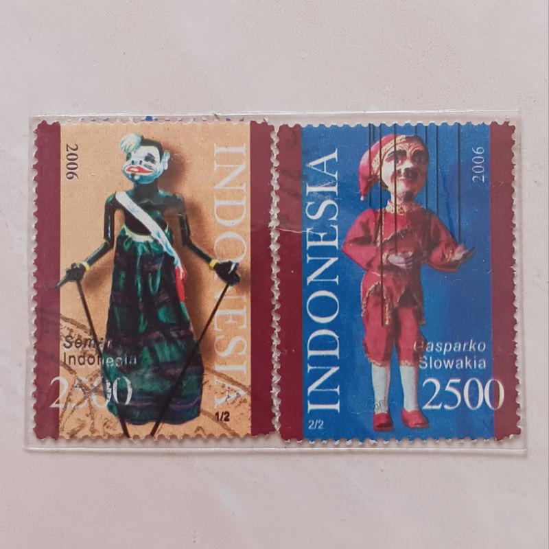 

(AB) Perangko Indonesia 2006 Indonesia - Slowakia Set Lengkap 2 pcs Used