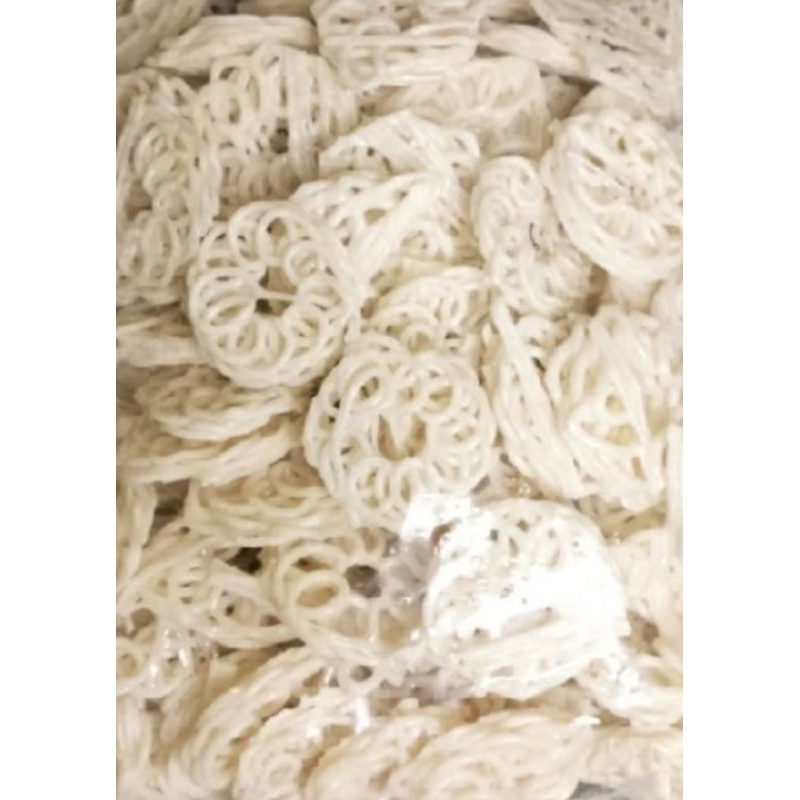 

KRUPUK MAWAR PUTIH MENTAH 1KG