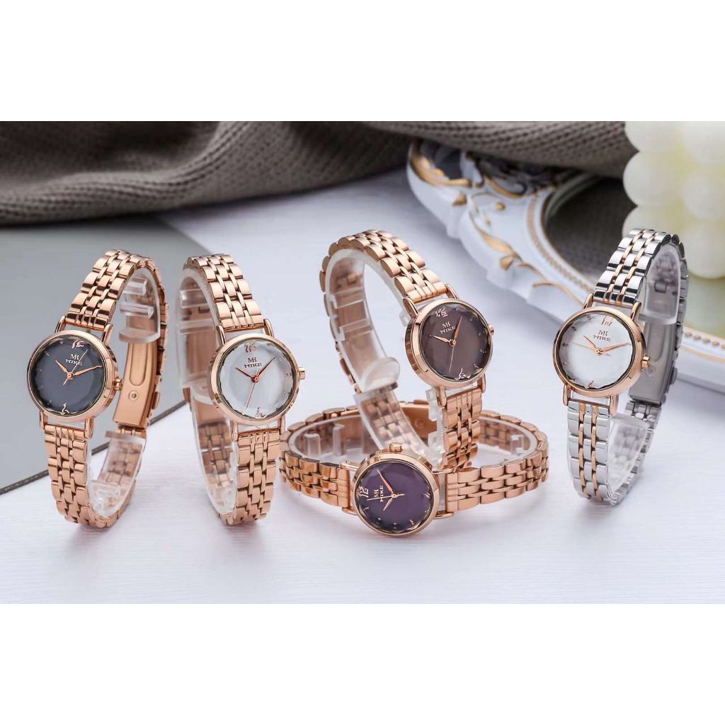 MK MIKE JAM TANGAN WANITA RANTAI/FREEBOX+BATTERAI CADANGAN/8310