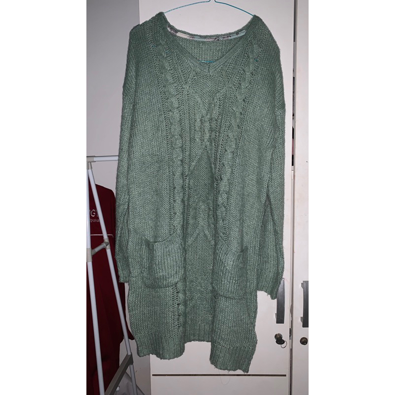 Blouse, Rajut Kepang Kepang, Cardigan Crop, Blouse Maroon