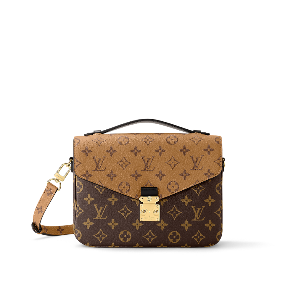 Pochette M é tis hand bag Monogram Reverse canvas brown hand-held crossbody bag for women S-lock buc