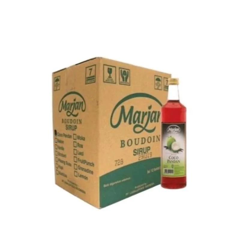 

Marjan Boudoin Syrup Coco Pandan Dus Botol 12 x 460 ML