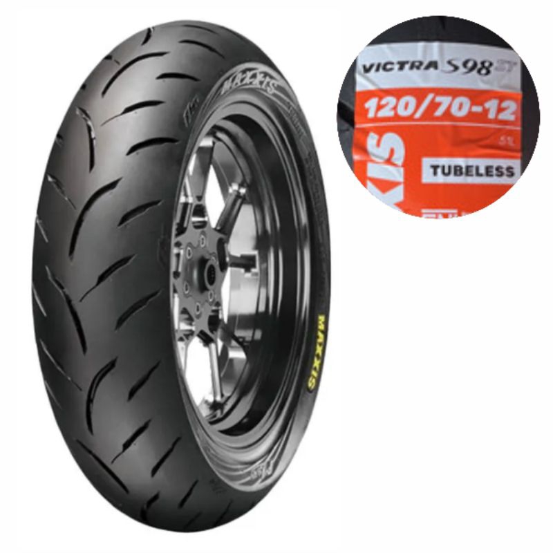 BAN MOTOR BAN TUBLES MAXXIS VICTRA 120/70 RING 12
