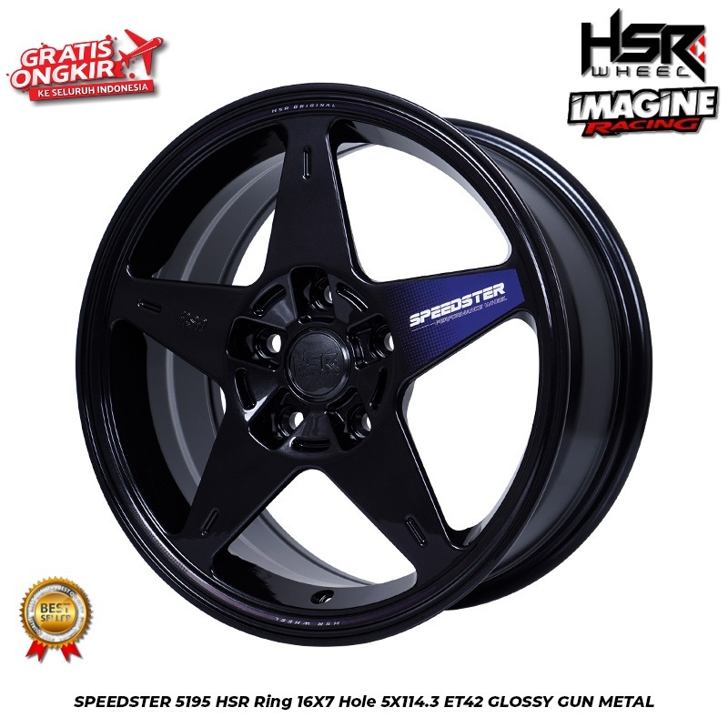 VELG RACING MOBIL ERTIGA APV RUSH XPANDER RING 16 HOLE 5X114,3 HSR SPEEDSTER