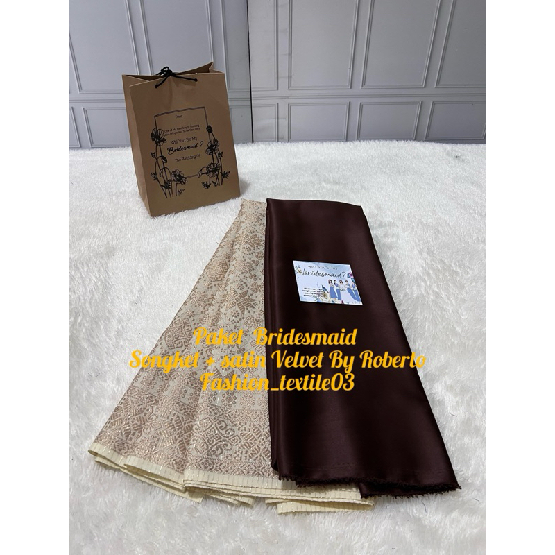 PAKET SERAGAMAN BRIDESMAID TERMURAH / PAKET BRIDESMAID BAHAN VELVET BY ROBERTO DAN SONGKET / BAJU NI