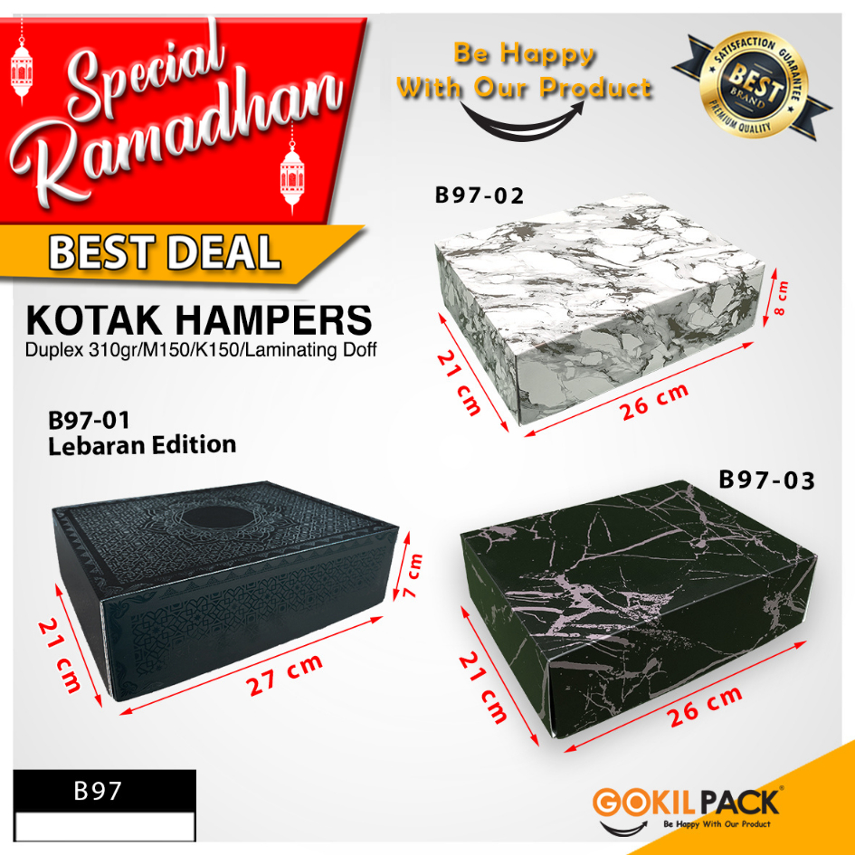 

Box Hampers Lebaran - Kotak Hampers Hitam Mewah Uk 27.5X21X7CM B97