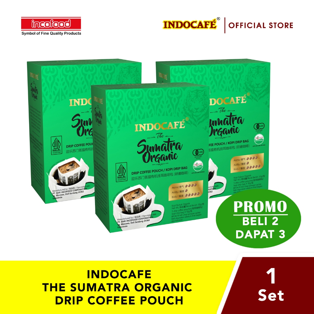 

Beli 2 Dapat 3 - Indocafe The Sumatra Organic Drip Coffee Pouch