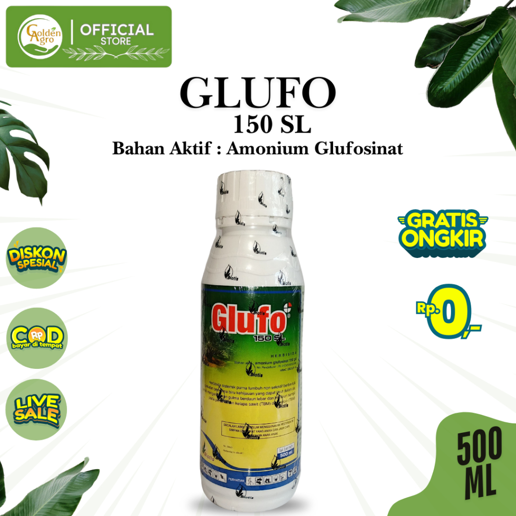 HERBISIDA GLUFO 150 SL 500ML ML OBAT RUMPUT LULANGAN BIOTIS ORIGINAL