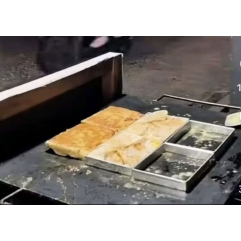 Cetakan martabak mesir segiempat 15x15x2.5cm viral tik tok  - Cutter Ring aluminium - pemotong adona