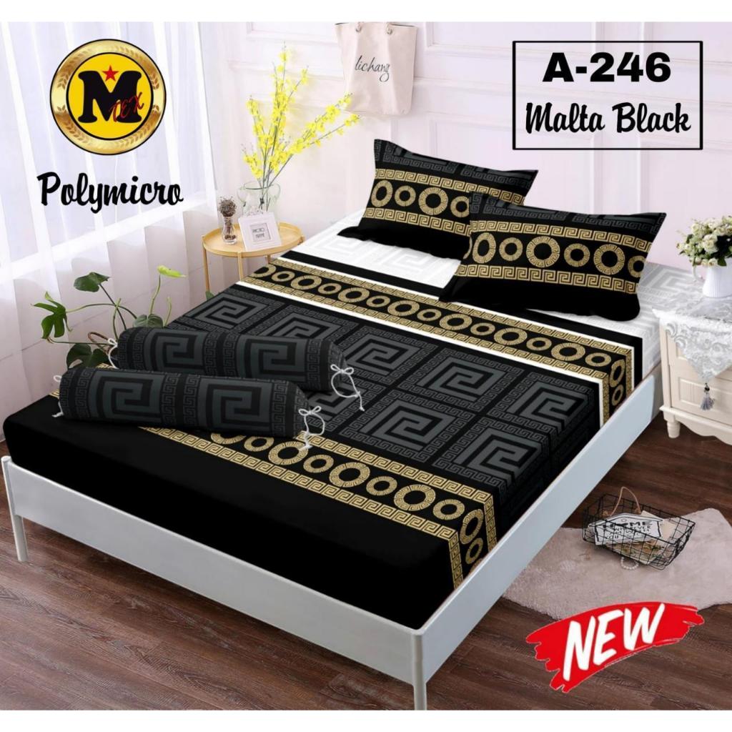 Sprei Motif Malta 180x200 160x200 120x200 100x200 90x200 1 Set Sarung Bantal & Sarung Guling / Sepre