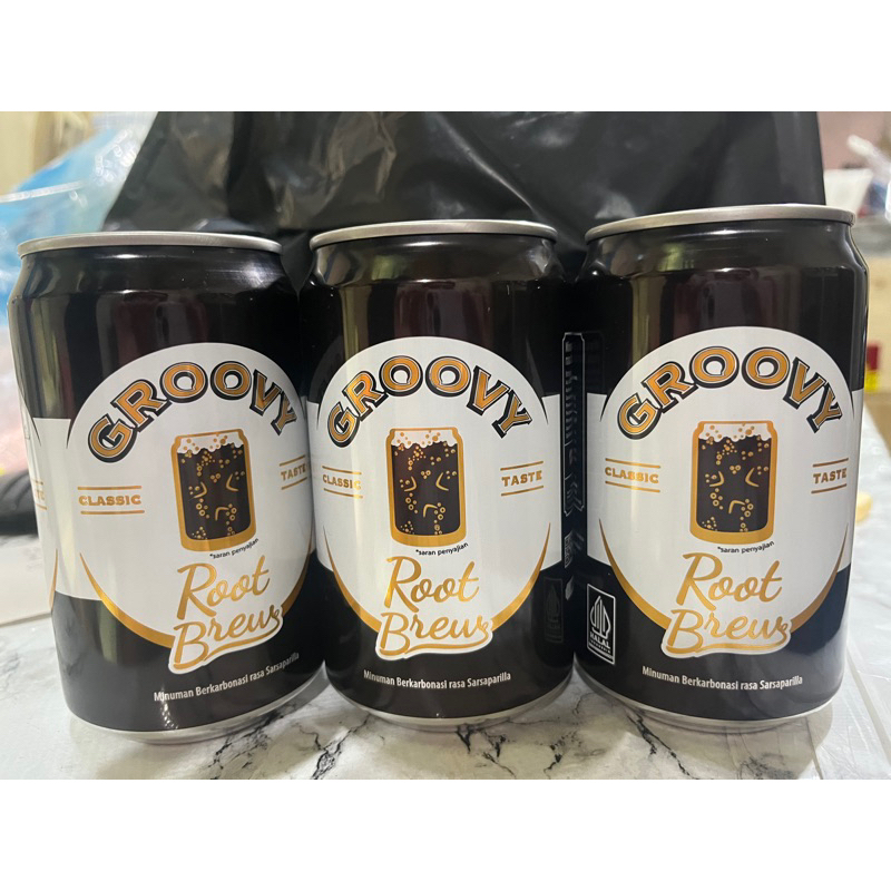 

Root Beer Grovy / Minuman Berkarbonasi / Minuman Rasa Root Beer / 330ml