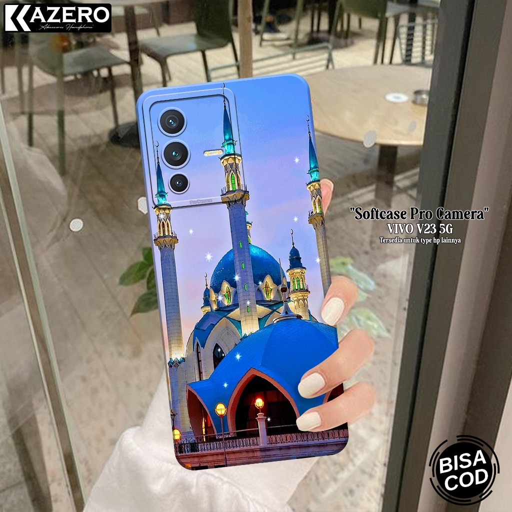 Softcase Hp VIVO V23 5G Terbaru - Fashion Case Masjid - Case VIVO V23 5G - Silikon Pro Camera-Casing